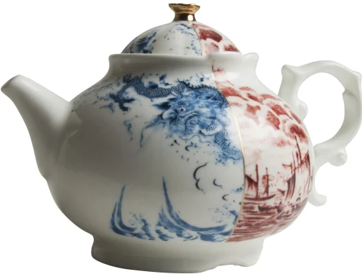 Seletti Teekanne Hybrid Smeraldina Keramik Blau Rot - Blau - Rot Shop