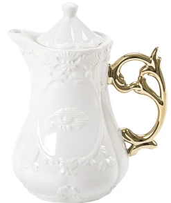 Seletti Teekanne I-Teapot Keramik Weis - Gold Sale