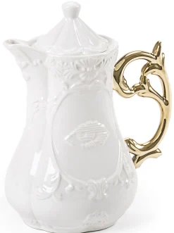 Seletti Teekanne I-Teapot Keramik Weis - Gold Sale