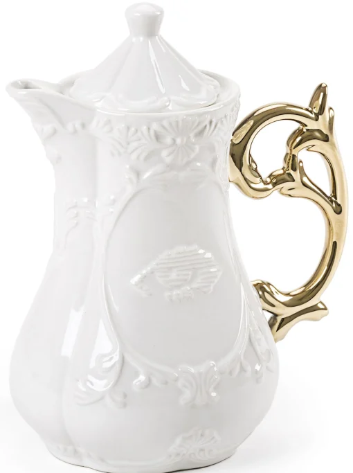 Seletti Teekanne I-Teapot Keramik Weis - Gold Sale