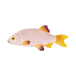 & klevering Teller Fish Snapper Keramik Bunt / Servierplatte - 31.5 X 13 Cm - Gelb - Rosa Fashion