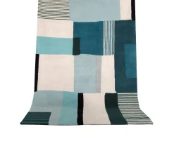 Maison Sarah Lavoine Teppich Boro Small Textil Blau Beige / 170 X 240 Cm - Blue Sarah Lavoine - Creme - Pfauenblau Best