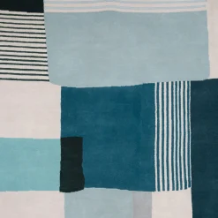 Maison Sarah Lavoine Teppich Boro Small Textil Blau Beige / 170 X 240 Cm - Blue Sarah Lavoine - Creme - Pfauenblau Best