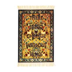 Seletti Teppich Burnt - Textil / 80 X 120 Cm - Durch Verbrennung Erhaltene Beschriftung - Bunt Store