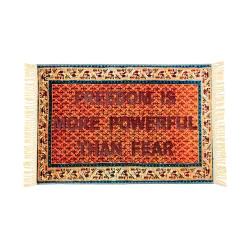 Seletti Teppich Burnt - Textil / 80 X 120 Cm - Durch Verbrennung Erhaltene Beschriftung - Bunt Cheap