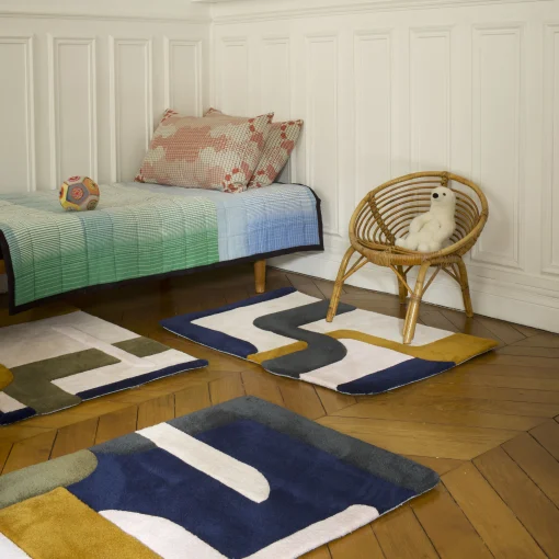 PINTON Teppich Element Nomade 3 Textil / 60 X 90 Cm - Handgetuftet - Bunt Discount