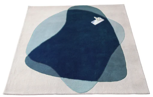 Harto Teppich Serge Textil Grau / 220 X 180 Cm - Blau - Grau Outlet