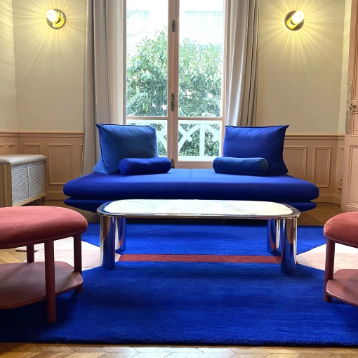 PINTON Teppich Suprematisme Textil Blau Bunt / 180 X 250 Cm - Handgetuftet - Blau - Bunt New