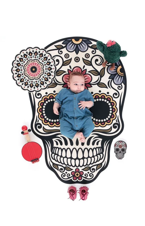 PODEVACHE Teppich Tete De Mort Plastikmaterial / 99 X 150 Cm - Vinyl - Bunt Sale