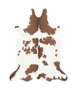 PODEVACHE Teppich Vache Plastikmaterial Weis Braun / 126 X 159 Cm - Vinyl - Braun - Weis Best Sale
