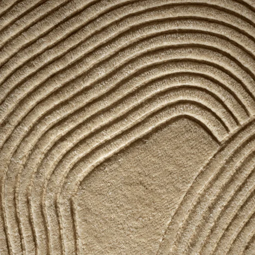 Bolia Teppich Zen Shaped Textil Beige / 140 X 145 Cm - Handgefertigt - Dunkelbeige Shop