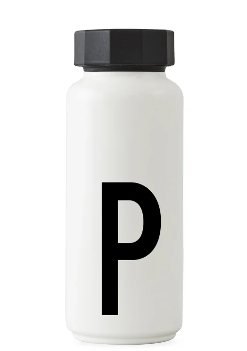 Design Letters Thermosflasche A-Z Metall 500 Ml - Buchstabe P - Weis Flash Sale