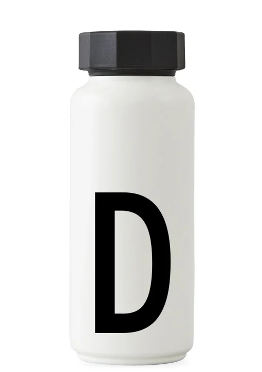 Design Letters Thermosflasche A-Z Metall 500 Ml - Buchstabe D - Weis Discount