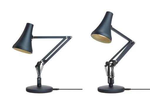 Anglepoise Tischleuchte 91 Mini Mini Led Metall Blau Grau / Led - Netzanschluss Oder Usb - Grau - Stahlblau Cheap