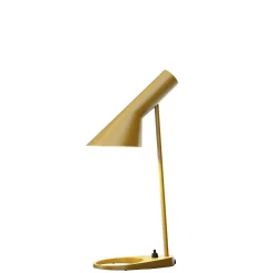 Louis Poulsen Tischleuchte Aj Mini Metall Gelb (1960) / H 43 Cm - Okkergelb Sale