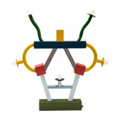 Memphis Milano Tischleuchte Ashoka Metall / By Ettore Sottsass, 1981 - L 74 X H 85 Cm - Bunt Flash Sale