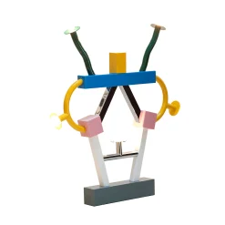Memphis Milano Tischleuchte Ashoka Metall / By Ettore Sottsass, 1981 - L 74 X H 85 Cm - Bunt Flash Sale