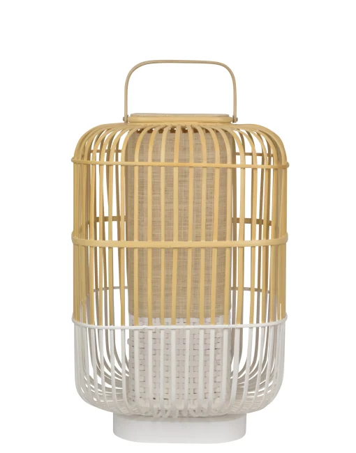 Forestier Tischleuchte Bamboo Square Largeholz Natur / Grose L - H 65 Cm - Bambus Natur - Weis Online