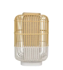 Forestier Tischleuchte Bamboo Square Largeholz Natur / Grose L - H 65 Cm - Bambus Natur - Weis Online