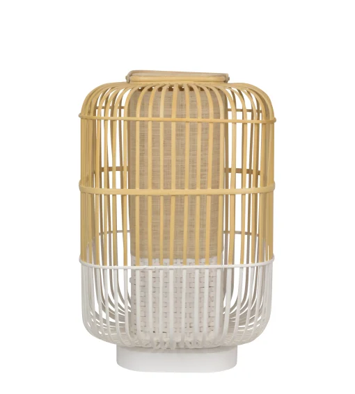 Forestier Tischleuchte Bamboo Square Largeholz Natur / Grose L - H 65 Cm - Bambus Natur - Weis Online