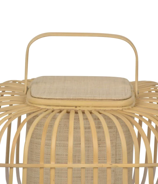 Forestier Tischleuchte Bamboo Square Largeholz Natur / Grose L - H 65 Cm - Bambus Natur - Weis Online