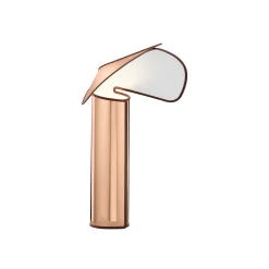 Flos Tischleuchte Chiara Metall Rosa / H 41 Cm - Stahl / Neuauflage Des Originalmodells Von 1971 - Rosagold - Rostrot Best Sale