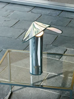 Flos Tischleuchte Chiara Metall Rosa / H 41 Cm - Stahl / Neuauflage Des Originalmodells Von 1971 - Rosagold - Rostrot Best Sale
