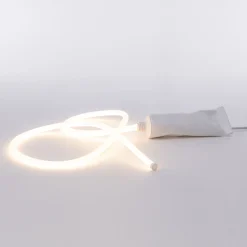 Seletti Tischleuchte Daily Glow - Dentifrice Led Plastikmaterial / Kunstharz - 23 X 8,5 X H 6 Cm - Weis Clearance