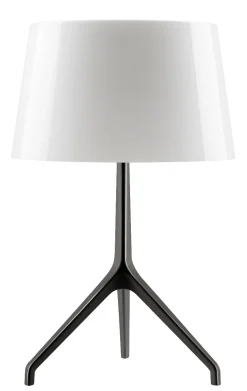 Foscarini Tischleuchte Lumiere Xxl Metall Glas Weis Schwarz / H 57 Cm - Schwarz Verchromt - Weis Shop