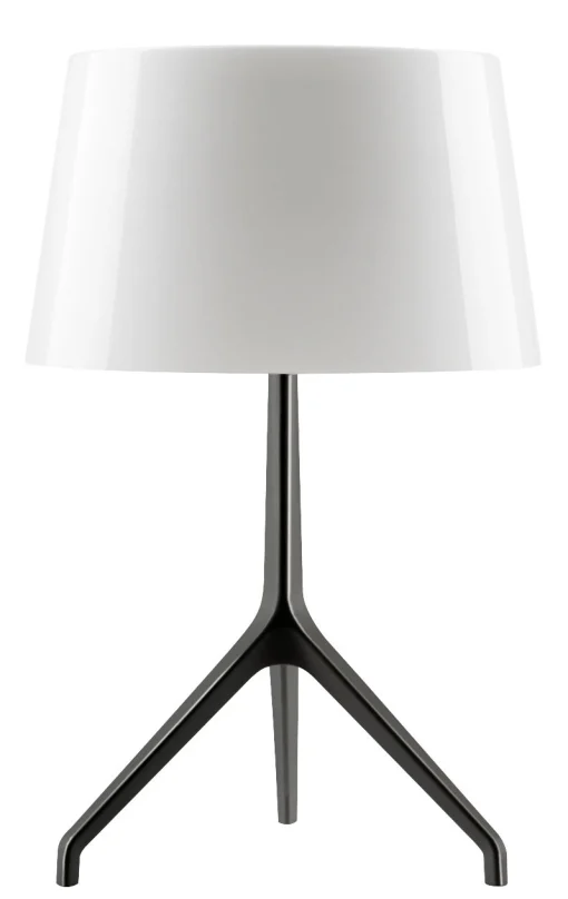 Foscarini Tischleuchte Lumiere Xxl Metall Glas Weis Schwarz / H 57 Cm - Schwarz Verchromt - Weis Shop