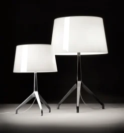 Foscarini Tischleuchte Lumiere Xxl Metall Glas Weis Schwarz / H 57 Cm - Schwarz Verchromt - Weis Shop