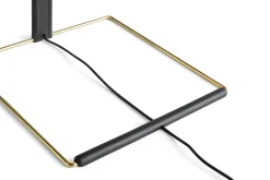 Hay Tischleuchte Matin Large Led Metall Textil Weis / Led - H 52 Cm - Stoff & Metall - Messing Poliert - Weis New