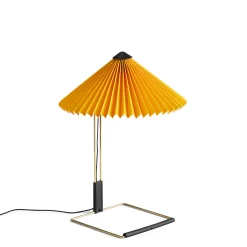 Hay Tischleuchte Matin Small Led Metall Textil Gelb / Led - H 38 Cm - Stoff & Metall - Gelb - Messing Poliert Cheap