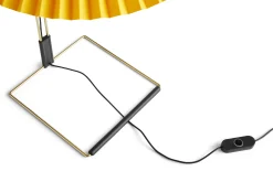 Hay Tischleuchte Matin Small Led Metall Textil Gelb / Led - H 38 Cm - Stoff & Metall - Gelb - Messing Poliert Cheap