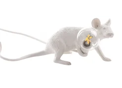 Seletti Tischleuchte Mouse Lie Down #3/  Souris Allongee Plastikmaterial / Liegende Maus - Weis Outlet