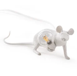 Seletti Tischleuchte Mouse Lie Down #3/  Souris Allongee Plastikmaterial / Liegende Maus - Weis Outlet