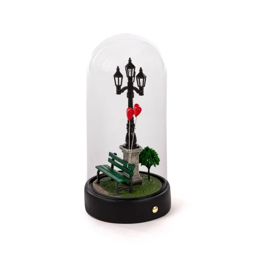 Seletti Tischleuchte My Little Valentine Led Glas Transparent / Led - H 22 Cm - Schwarz - Transparent Cheap