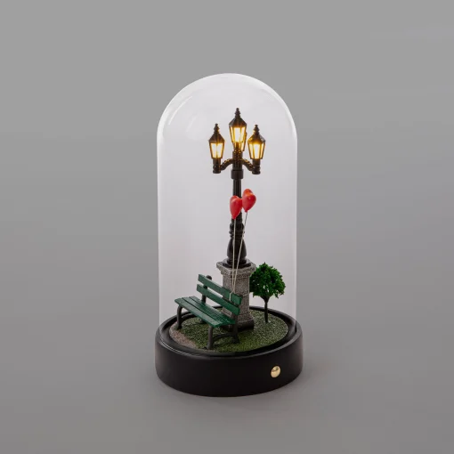 Seletti Tischleuchte My Little Valentine Led Glas Transparent / Led - H 22 Cm - Schwarz - Transparent Cheap