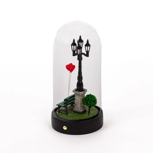 Seletti Tischleuchte My Little Valentine Led Glas Transparent / Led - H 22 Cm - Schwarz - Transparent Cheap