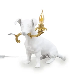 Seletti Tischleuchte Rio Lamp Plastikmaterial Weis Gold / Kunstharz - Gold - Weis Hot