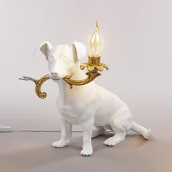Seletti Tischleuchte Rio Lamp Plastikmaterial Weis Gold / Kunstharz - Gold - Weis Hot