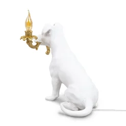 Seletti Tischleuchte Rio Lamp Plastikmaterial Weis Gold / Kunstharz - Gold - Weis Hot