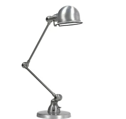 Jielde Tischleuchte Signal Metall / Mit 2 Gelenkarmen - H Max. 60 Cm - Edelstahl Geburstet Fashion