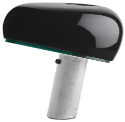 Flos Tischleuchte Snoopy Metall Glas Stein Weis Schwarz - Schwarz Glanzend - Weis Flash Sale