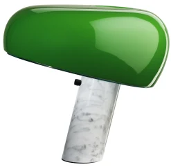 Flos Tischleuchte Snoopy Metall Stein Grun / Limitierte Auflage - Metall & Marmorsockel - Grun Glanzend - Weis Outlet