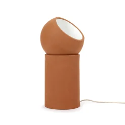 Serax Tischleuchte Terra Large Keramik Rot Orange / - Terrakotta / Drehbarer Spot - Terrakottabraun Fashion