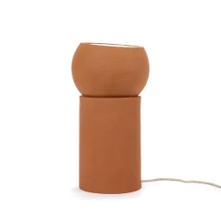 Serax Tischleuchte Terra Large Keramik Rot Orange / - Terrakotta / Drehbarer Spot - Terrakottabraun Fashion