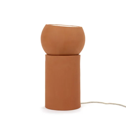 Serax Tischleuchte Terra Large Keramik Rot Orange / - Terrakotta / Drehbarer Spot - Terrakottabraun Fashion
