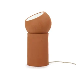Serax Tischleuchte Terra Large Keramik Rot Orange / - Terrakotta / Drehbarer Spot - Terrakottabraun Fashion