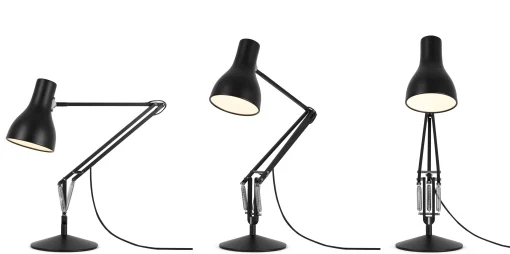 Anglepoise Tischleuchte Type 75 Metall Schwarz / H 66 Cm - Tiefschwarz Best